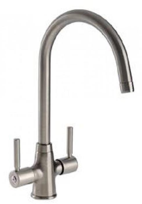 San Marco Taps Davenport Swan Neck Monoboc Tap Brushed Nickel