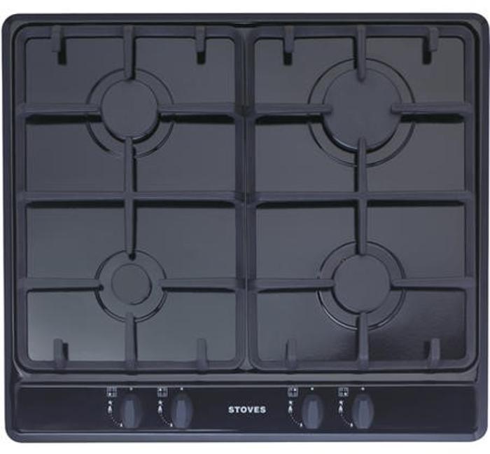 Stoves SGH600C ( 444440875 ) 4 x Gas Burner Cast Iron Pan Supports Gas Hob Black