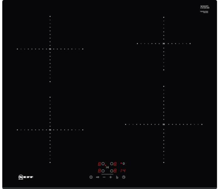 NEFF T36FB41X0G 60cm 4 x Zone PLUG IN AND GO Induction Hob Black
