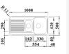 Blanco TIPO II 6 S CNS NF  100cm 1.5 Bowl Inset Sink Stainless steel