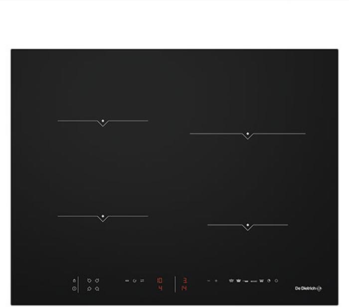 DeDietrich DPI7650BU 65cm 4 x Zone Zoneless Induction Hob Black