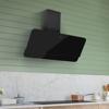 Caple OM900 90cm Omni Wall Chimney Glass Hood Black