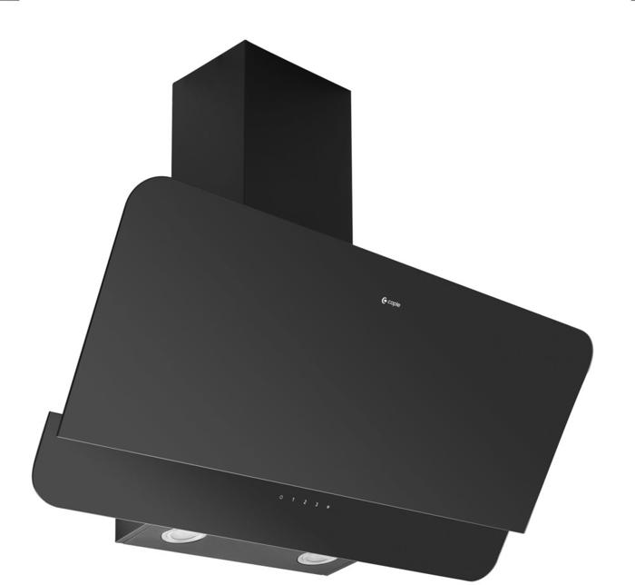 Caple OM900 90cm Omni Wall Chimney Glass Hood Black