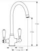 Reginox Elbe ( White Levers ) Tap Chrome