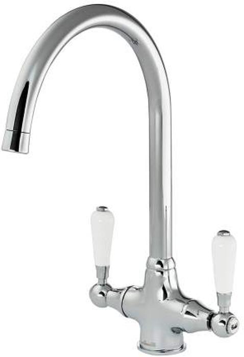 Reginox Elbe ( White Levers ) Tap Chrome