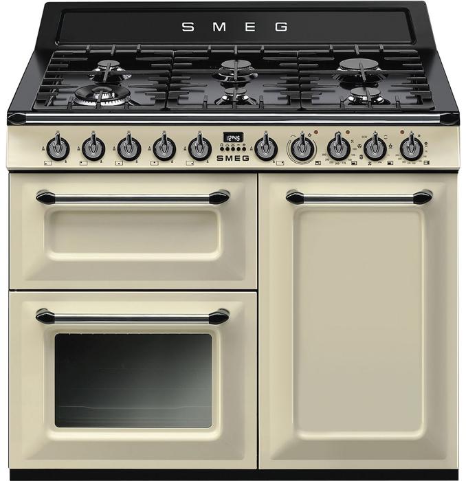 Smeg Victoria  TR103P 100x60cm Dual Fuel Range Cooker Cream