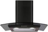 CDA ECP62BL 60cm Curved glass extractor Hood Black