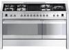 Smeg A5-8 Opera 150cm Dual Cavity Dual Fuel Range Cooker Stainless steel