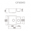 NS GFS0043 Reversible 1.5 Bowl Undermount Sink Stainless steel