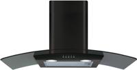 CDA ECP82BL Curved glass extractor Hood Black