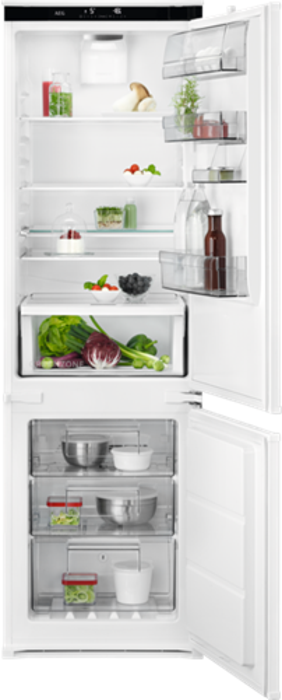 AEG SCE818E8TS 7000 Series 177.2cm No Frost Integrated Fridge Freezer White