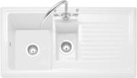 Caple WIL150 Wiltshire 1 1/2 Bowl Ceramic Inset Sink White
