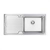 Carysil EM02 (Right Hand Bowl) + HS605 Single Lever tap ( Sink and Tap ) Stainless Steel / Chrome