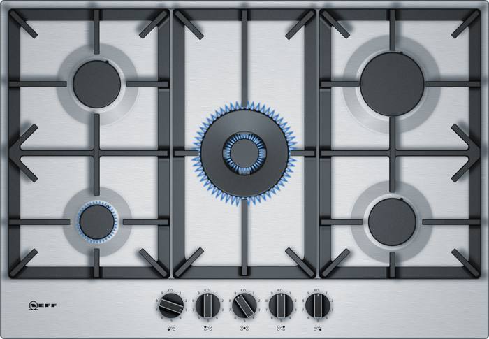 NEFF T27DS59N0 N70, Gas hob, 75 cm Gas Hob Stainless steel