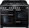 Rangemaster CDL110DFFBL/C ( 79780 )  110cm Dual Fuel Range Cooker Black ( Chrome Trim )