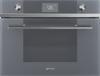 Smeg SF4102MCS Linea 45cm Compact Combi-Microwave  Big LCD Built-in Microwave Silver