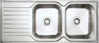 Carysil ET18 116cm Double Bowl Inset Sink Stainless steel