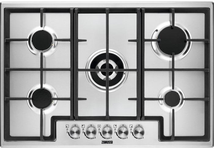 Zanussi ZGH76524XX 5 Burner 75cm Gas Hob Stainless steel