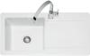 Caple FOX100 Foxboro 100 Inset Ceramic Sink with Drainer Inset Sink White