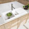 Caple FOX150 Foxboro 150 Inset Ceramic Sink with Drainer Inset Sink White