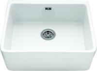 Caple York Sit-On Sink Ceramic 595mm Wide Includes Waste Kit CPK1501 Belfast Sink White
