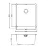 Carysil UM1023 Rhombus Compact Single Bowl Undermount Sink Stainless steel
