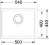 Franke Kubus KBG 110 50 Fragranite (125.0153.594 KBG11050 ) Undermount Sink Onyx
