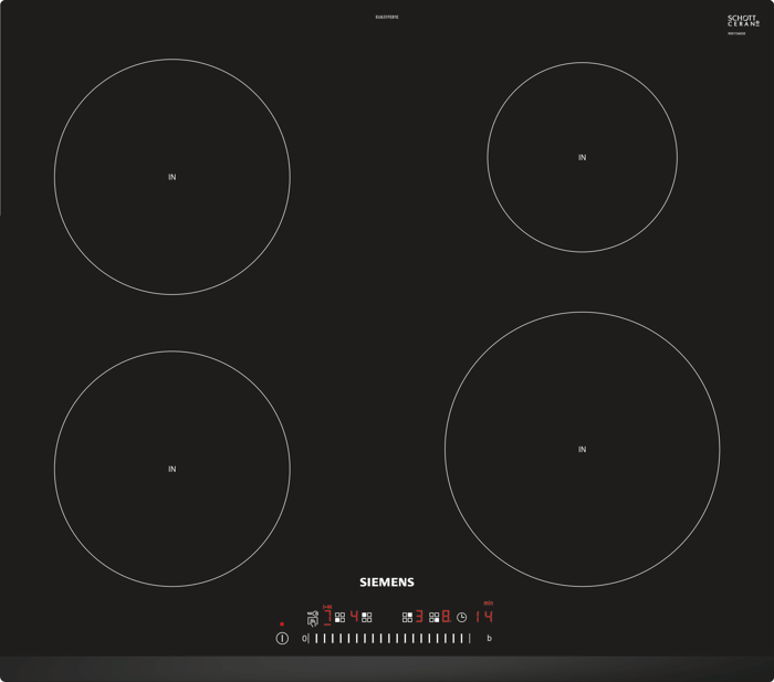Siemens EU631FEB1E iQ100,  60 cm, surface mount without frame Induction Hob Black