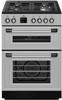 Newworld NWDFMRST 60cm Double Oven Freestanding Dual Fuel Cooker Stainless steel