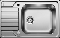 Blanco DINAS XL 6 S COMPACT (Short Drainer) 78cm Single Bowl Inset Sink Brushed Steel