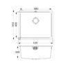Carysil UM1024 Rhombus large single bowl Undermount Sink Stainless steel
