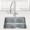 Carysil UM1024 Rhombus large single bowl Undermount Sink Stainless steel