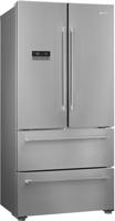 Smeg FQ55FXDF  539-Litre, 2 Doors & 2 Drawers, No Frost American Style Fridge Freezer Steel Look