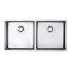 Carysil SR1509 Quadrus Double bowl Undermount Sink Brushed Steel