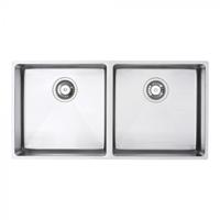 Carysil SR1509 Quadrus Double bowl Undermount Sink Brushed Steel