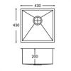 Carysil SQI10 Qube Compact Single Bowl Undermount Sink Brushed Steel
