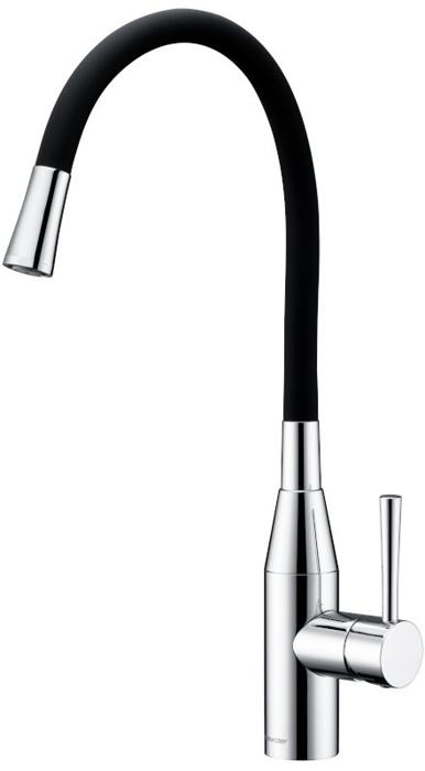 Clearwater MO2CP Morpho Single Lever Flex Spout Tap Black / Chrome