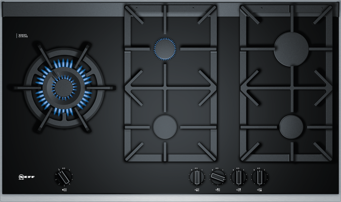 NEFF T29TS79N0 N 90, 90cm Ceramic Gas Hob Black
