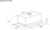 Caple TSCH901 90cm Built Under Telescopic Hood Stainless steel