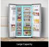LG GSLV91PZAE Water & Ice Dispenser ThinQ(WiFi) 635-Litres American Style Fridge Freezer Platinum Silver