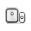 Carysil UM0001LH  ( UM0001/2LH ) CLASSIC (Left hand main bowl) 1.5 BOWL Undermount Sink Stainless steel