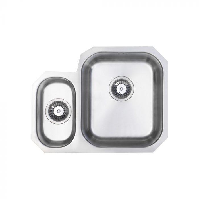 Carysil UM0001RH (UM0001/2RH) CLASSIC (Right hand main bowl) 1.5 BOWL Undermount Sink Stainless steel