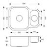 Carysil UM0001 CLASSIC reversible 1.5 BOWL Undermount Sink Stainless steel