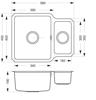 Carysil UM2501 RHOMBUS reversible 1.5 BOWL Undermount Sink Stainless steel