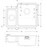 Carysil UM2501RH RHOMBUS  (Right hand main bowl) 1.5 Bowl Undermount Sink Stainless steel
