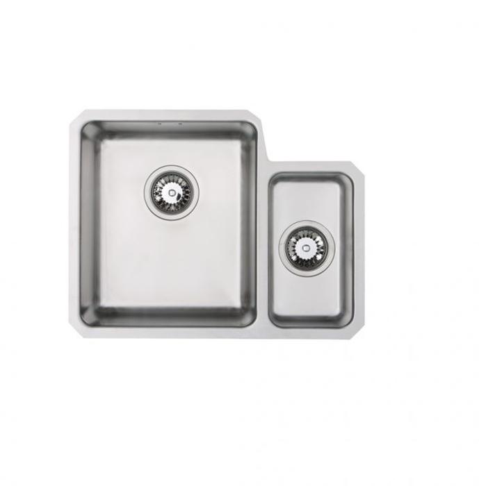 Carysil UM2501LH RHOMBUS (Left Hand main bowl) 1.5 BOWL Undermount Sink Stainless steel