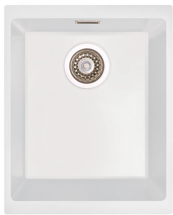 Carysil EN340-WH 37cm Single Bowl 340 x 400 Undermount Sink White