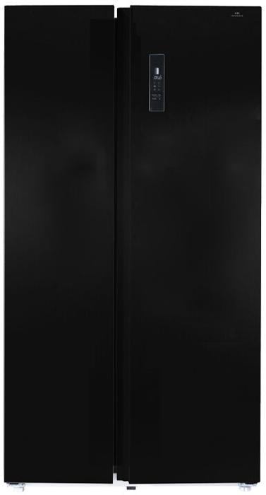 Newworld NWSBS562BV2 90cm  No Frost American Style Fridge Freezer Black