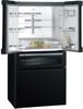 Siemens KF96RSBEA iQ700 French Door Bottom Mount Glass door Nofrost American Style Fridge Freezer Black
