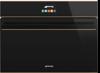 Smeg SF4604MCNR Built-in Microwave and Compact Oven Eclipse Black Glass